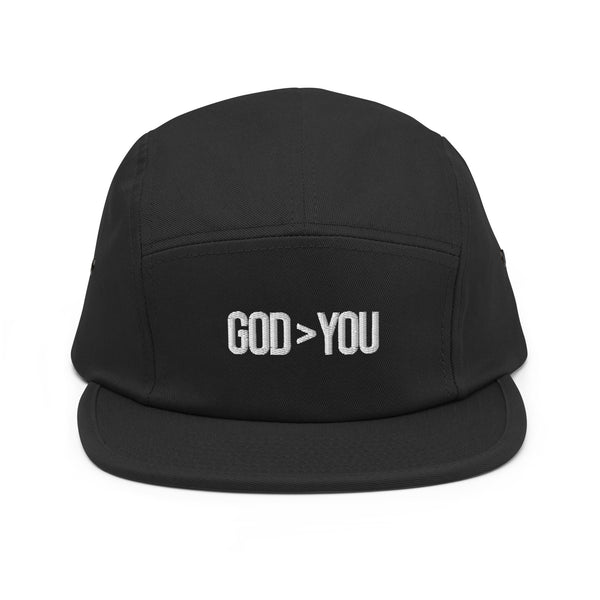 GOD IS GREATER THAN YOU Five Panel Cap (BLACK)