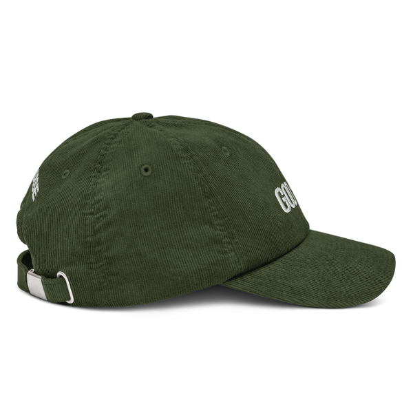 GOD IS GREATER THAN YOU CORDUROY HAT (OLIVE)
