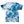 Cargar imagen en el visor de la galería, PARADISE LOGO Embroidered oversized tie-dye t-shirt (Navy/White)
