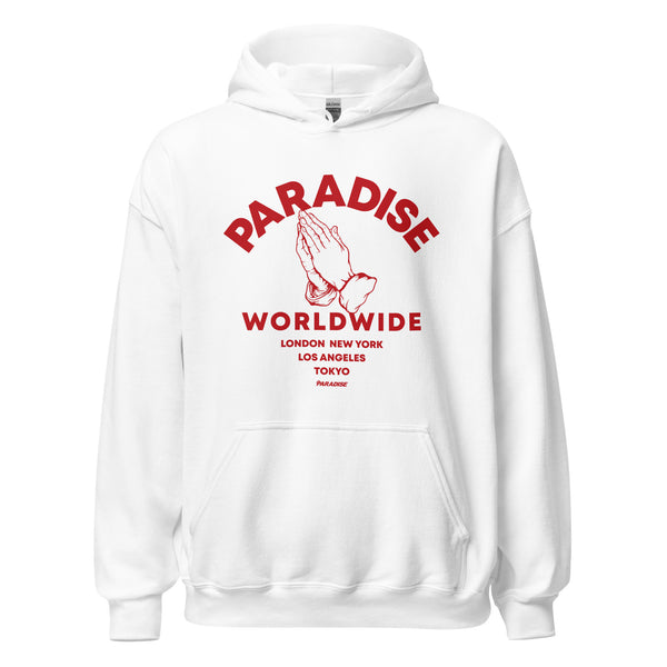 PARADISE WORLDWIDE UNISEX HOODIE (WHITE)