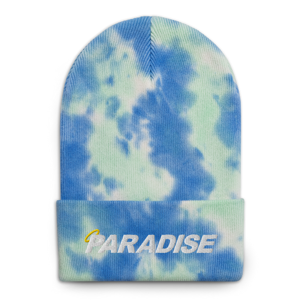 Paradise Logo Tie-dye Beanie (Sky)